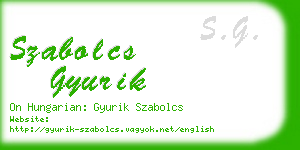 szabolcs gyurik business card